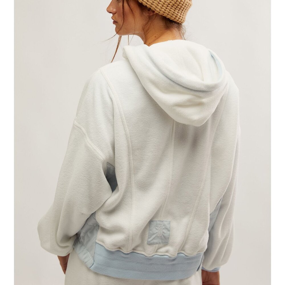 NWOT FP Movement by Free People White and Light Blue Hoodie - Picture 3 of 8